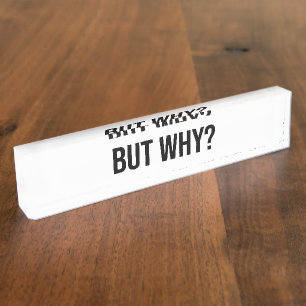 Placa De Nombre La tipografía minimalista dice - ¿Pero por qué?