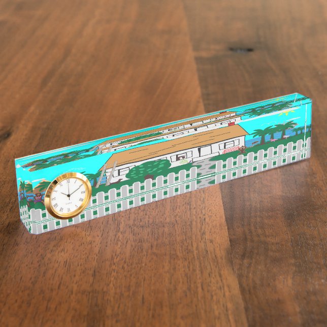 Placa De Nombre La Vida En La Playa (Lateral)