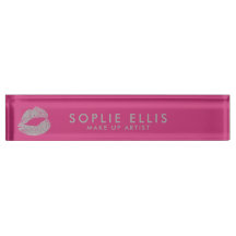 Labios de brillo plateado con nombre personalizado