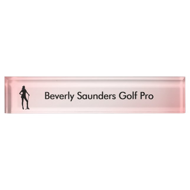 Placa De Nombre Lady Golf Pink Sport (Anverso)