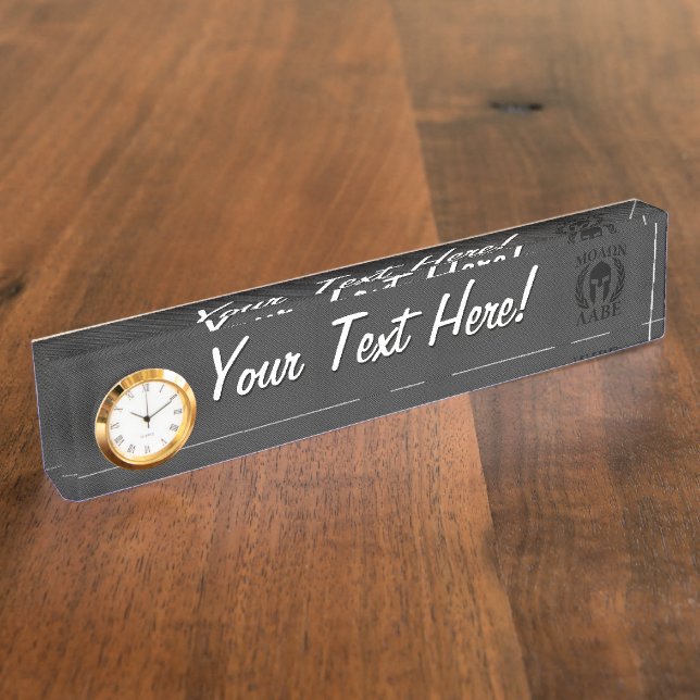 Placa De Nombre Laureles espartanos del guerrero de Molon Labe (Lateral)