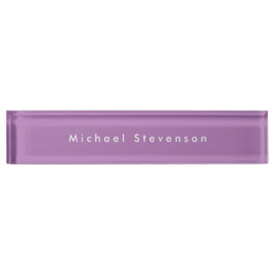 Placa De Nombre Lavender Trendy Profesional