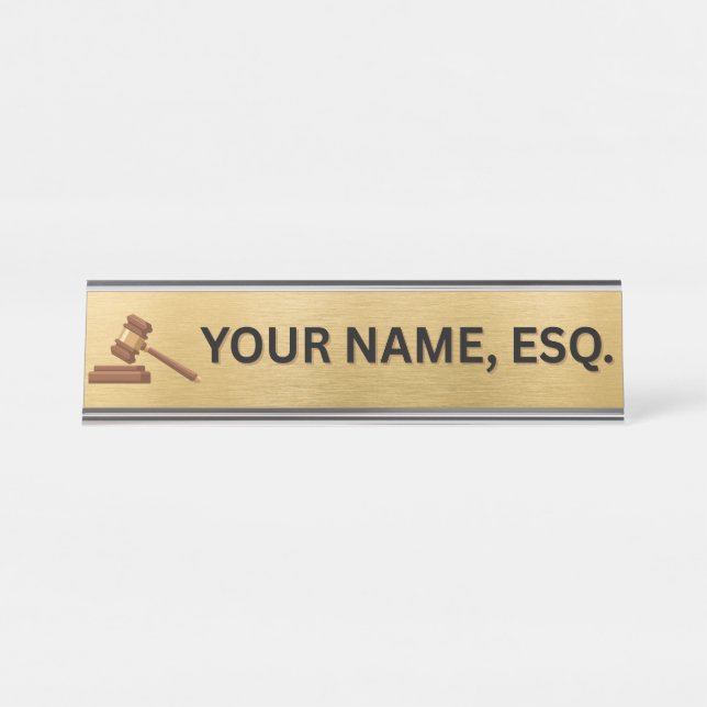 Placa De Nombre Lawyers Gift Desk Name Plate (Anverso)