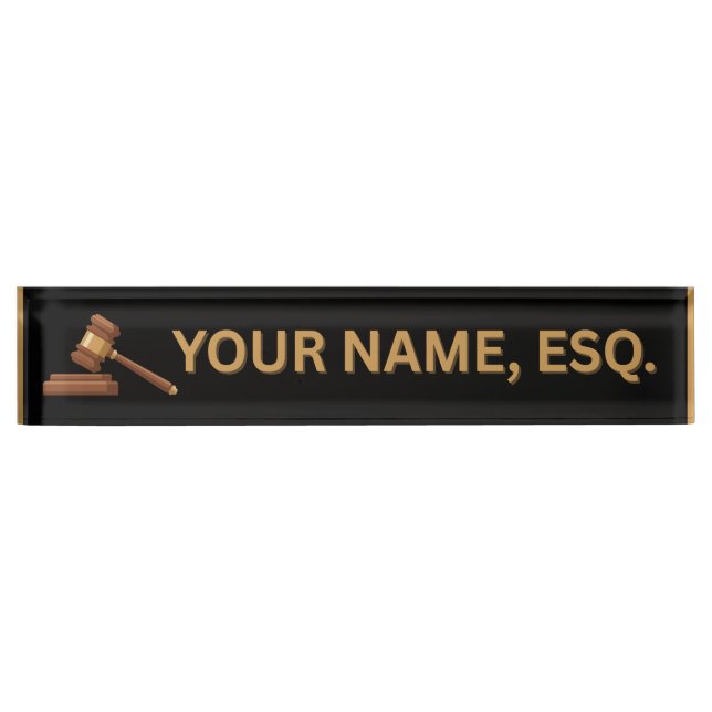 Placa De Nombre Lawyers Gift Desk Name Plate (Anverso)