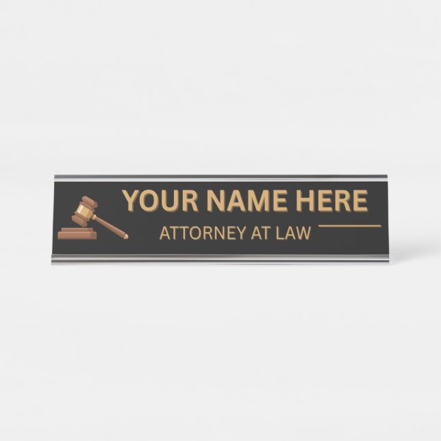 Placa De Nombre Lawyers Gift Desk Name Plate (Anverso)