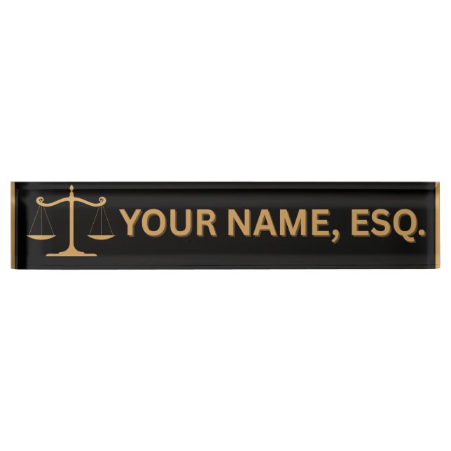 Placa De Nombre Lawyers Gift Desk Name Plate (Anverso)