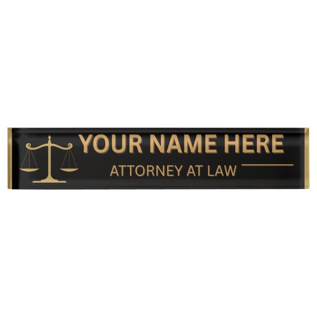 Placa De Nombre Lawyers Gift Desk Name Plate (Anverso)