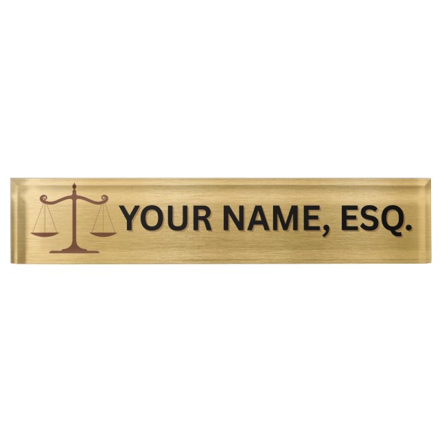 Placa De Nombre Lawyers Gift Desk Name Plate (Anverso)