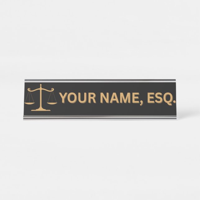 Placa De Nombre Lawyers Gift Desk Name Plate (Anverso)