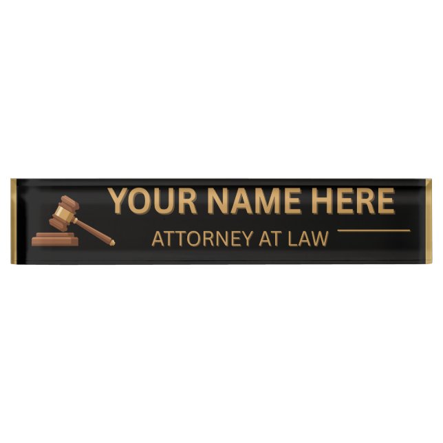 Placa De Nombre Lawyers Gift Desk Name Plate (Anverso)