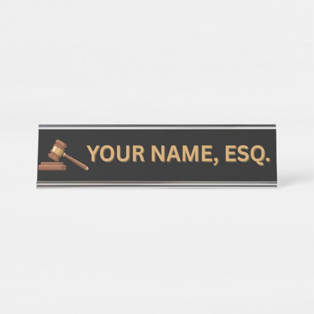 Placa De Nombre Lawyers Gift Desk Name Plate (Anverso)