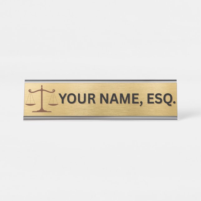 Placa De Nombre Lawyers Gift Desk Name Plate (Anverso)