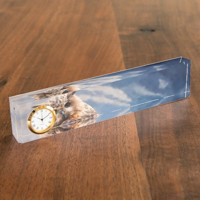 Placa De Nombre Lechuza de pintura (Lateral)