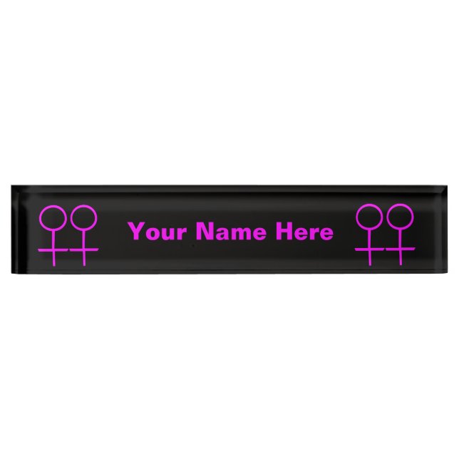 Placa De Nombre Lectores de Lesbianas Personalizado Desk Nameplate (Anverso)