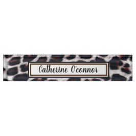 Placa De Nombre Leopard Spots