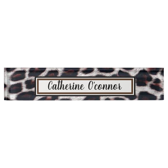 Placa De Nombre Leopard Spots (Anverso)