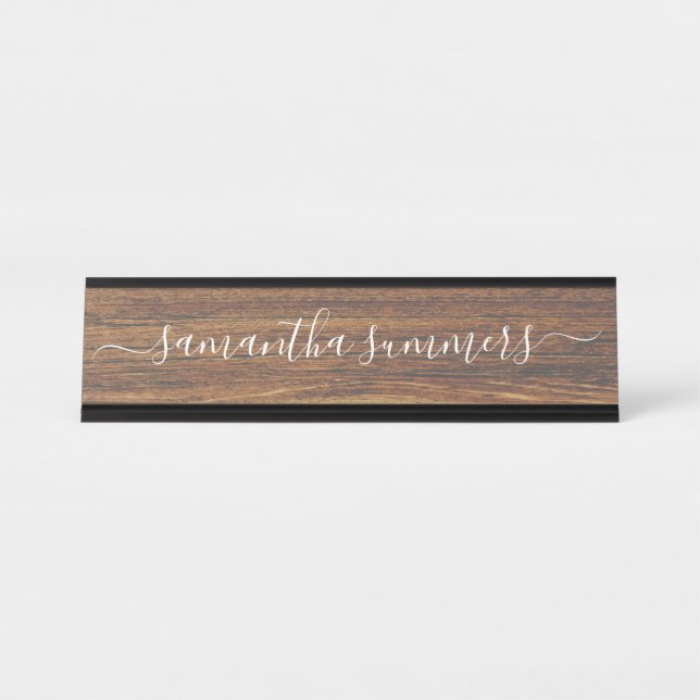 Placa De Nombre Letra manuscrita personalizada (Anverso)