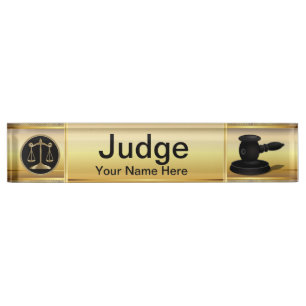 Placa De Nombre Ley Escala de justicia Abogado