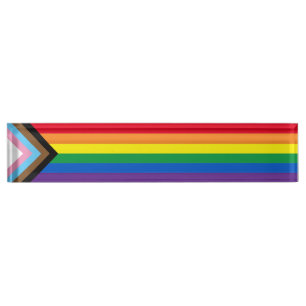 Placa De Nombre Lgbtq arinbow diversidad inclusiva bandera del org