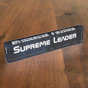 Placa De Nombre Líder supremo