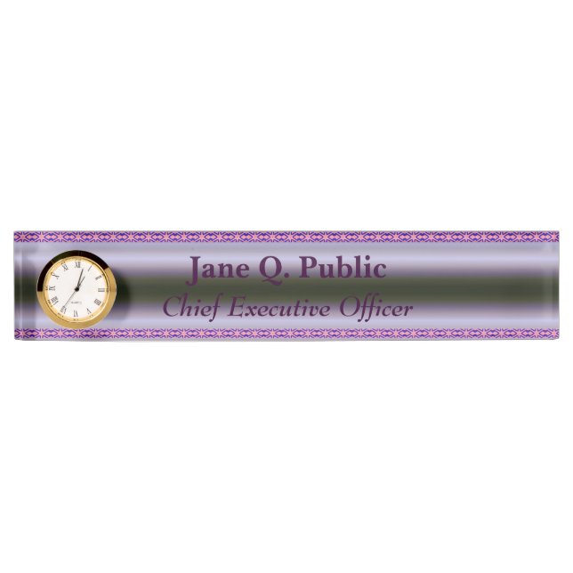 Placa De Nombre Lilac Desk Nameplate (Anverso)