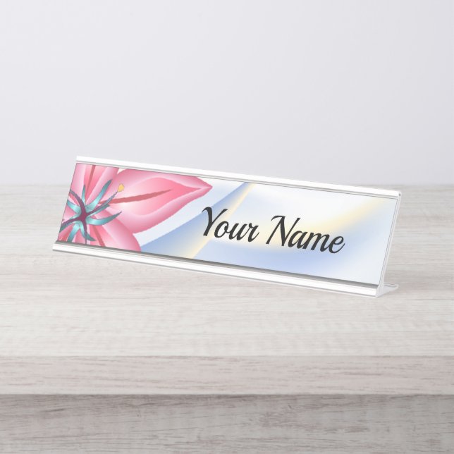 Placa De Nombre Lily Flowers (Anverso)