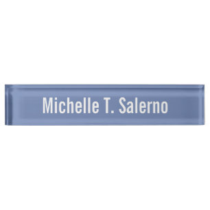 Placa De Nombre Llanura profesional moderna azul creativa legible