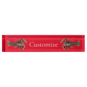 Placa De Nombre Lobster de Maine fresco Thunder_Cove