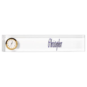 Placa De Nombre Logo de Blue Christopher Name,