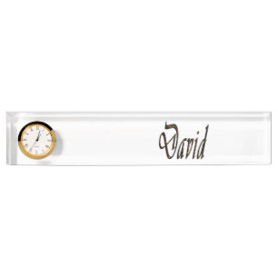 Placa De Nombre Logo de David Name,