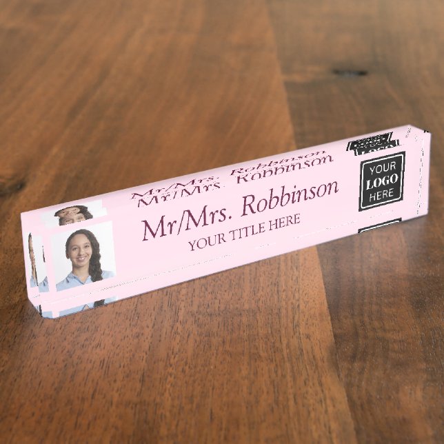 Placa De Nombre Logo de la escuela de fotografía de profesores Mod (Lateral)