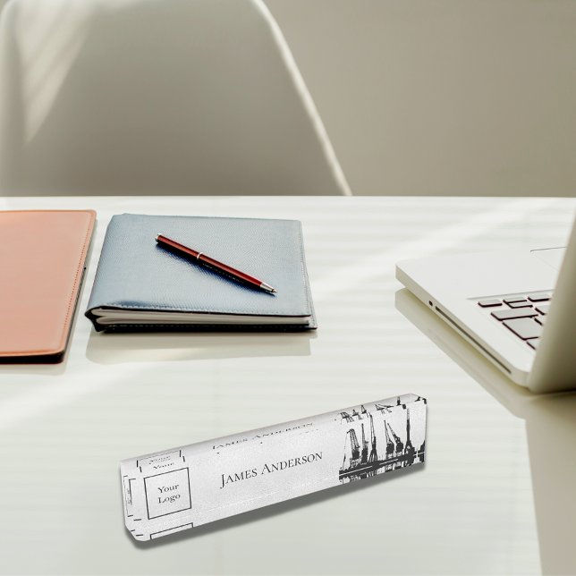 Placa De Nombre Logo de la industria de grúas de construcción en n (Subido por el creador)