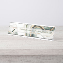 Placa De Nombre Logo de oficina de agente inmobiliario de mármol d