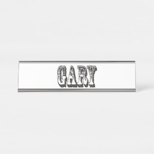 Placa De Nombre Logo del nombre de Gary Mens,