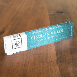Placa De Nombre Logo profesional Desk Nameplate
