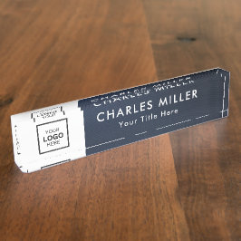 Placa De Nombre Logo profesional Desk Nameplate