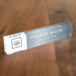 Placa De Nombre Logo profesional Desk Nameplate