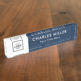 Placa De Nombre Logo profesional Desk Nameplate