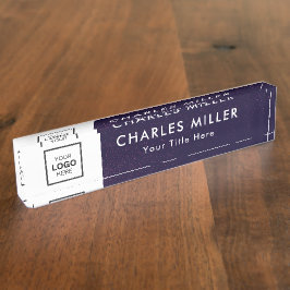 Placa De Nombre Logo profesional Desk Nameplate