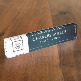 Placa De Nombre Logo profesional Desk Nameplate