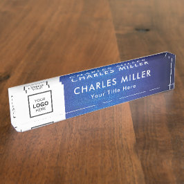 Placa De Nombre Logo profesional Desk Nameplate