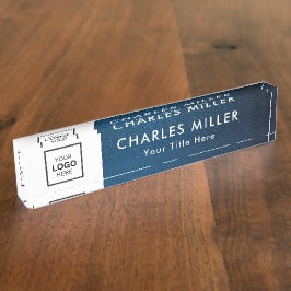 Placa De Nombre Logo profesional Desk Nameplate