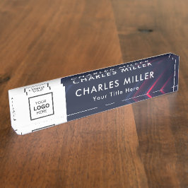 Placa De Nombre Logo profesional Desk Nameplate