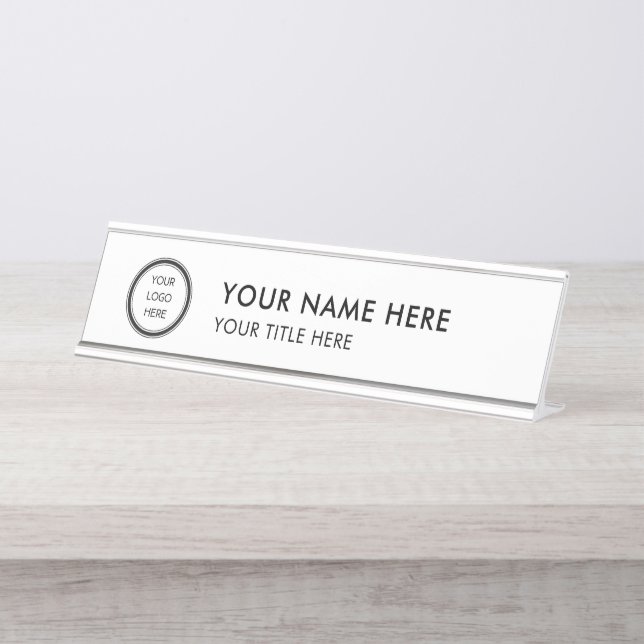 Placa De Nombre Logo Professional Business Name Plate (Anverso)