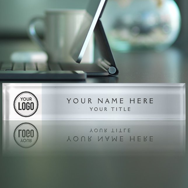 Placa De Nombre Logotipo comercial personalizado Gradiente elegant (Subido por el creador)