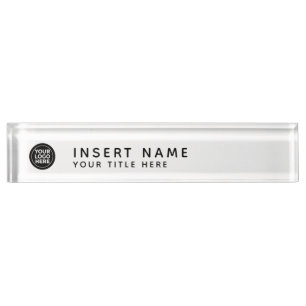 Placa De Nombre Logotipo de Custom Your Company