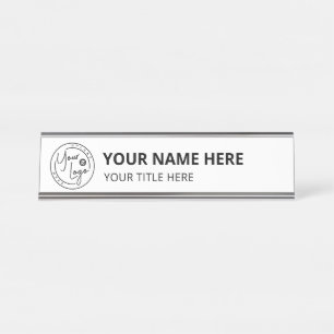 Placa De Nombre Logotipo de empresa con marca comercial