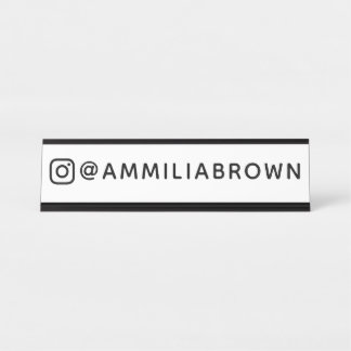 Placa De Nombre Logotipo de Instagram | Marca de nombre personaliz