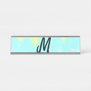 Placa De Nombre logotipo de monograma mínimo simple personalizado 