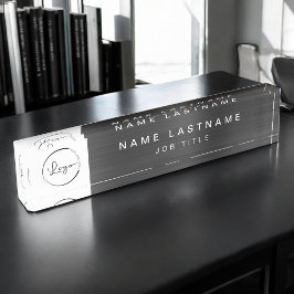 Placa De Nombre Logotipo de personalizado profesional de metal neg